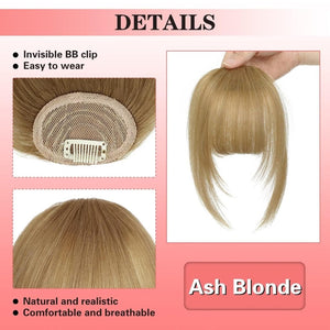 Hair Piece Clip in Bangs Human Hair 360° Cover Wipsy Bangs Hair Toppers for Women - Wigtrends