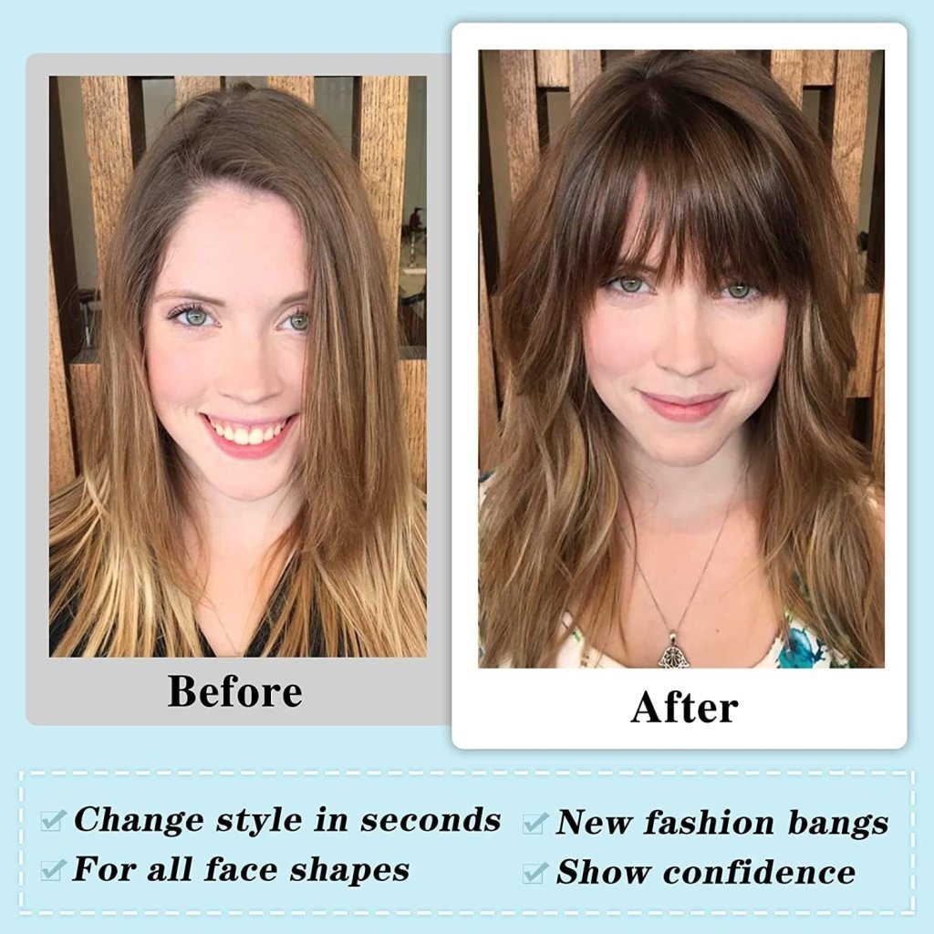 Hair Piece Clip in Bangs Human Hair 360° Cover Wipsy Bangs Hair Toppers for Women - Wigtrends