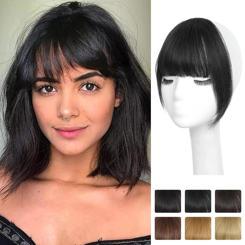 Hair Piece Clip in Bangs Human Hair 360° Cover Wipsy Bangs Hair Toppers for Women - Wigtrends