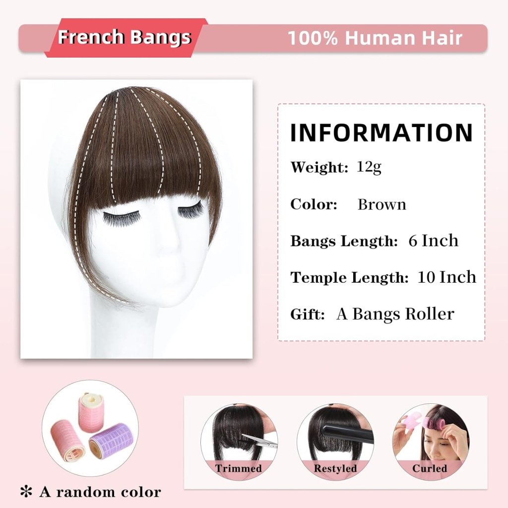 Hair Piece Clip in Bangs Human Hair 360° Cover Wipsy Bangs Hair Toppers for Women - Wigtrends