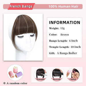 Hair Piece Clip in Bangs Human Hair 360° Cover Wipsy Bangs Hair Toppers for Women - Wigtrends