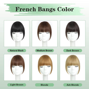 Hair Piece Clip in Bangs Human Hair 360° Cover Wipsy Bangs Hair Toppers for Women - Wigtrends