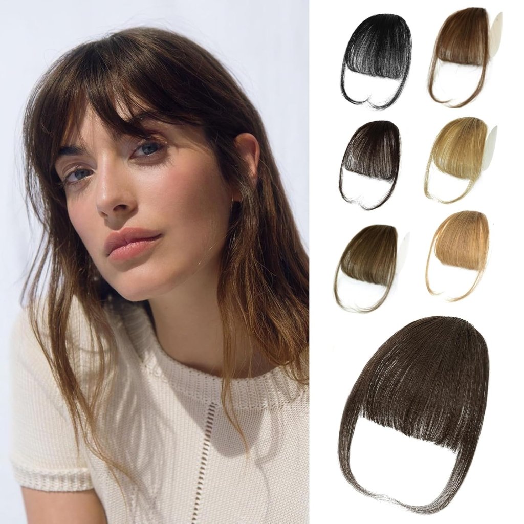 Hair Piece Clip in Bangs Human Hair 360° Cover Wipsy Bangs Hair Toppers for Women - Wigtrends