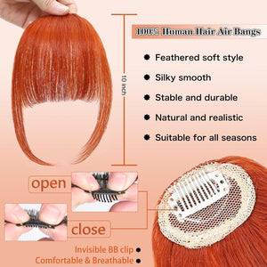 Hair Piece Clip in Bangs Human Hair 360° Cover Wipsy Bangs Hair Toppers for Women - Wigtrends