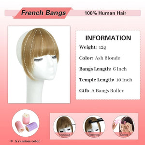 Hair Piece Clip in Bangs Human Hair 360° Cover Wipsy Bangs Hair Toppers for Women - Wigtrends
