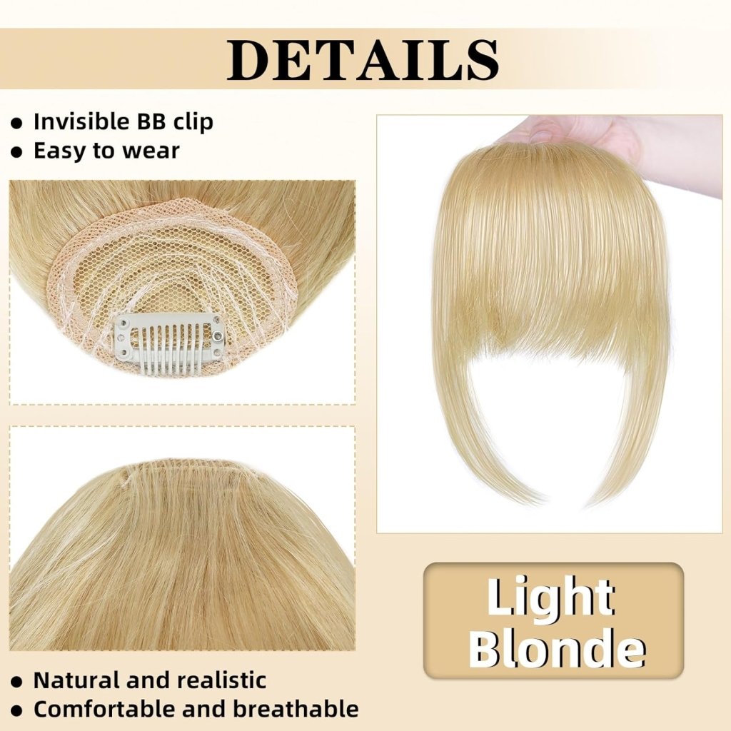 Hair Piece Clip in Bangs Human Hair 360° Cover Wipsy Bangs Hair Toppers for Women - Wigtrends