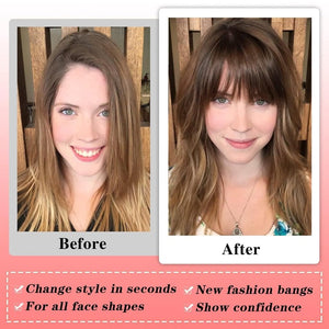 Hair Piece Clip in Bangs Human Hair 360° Cover Wipsy Bangs Hair Toppers for Women - Wigtrends