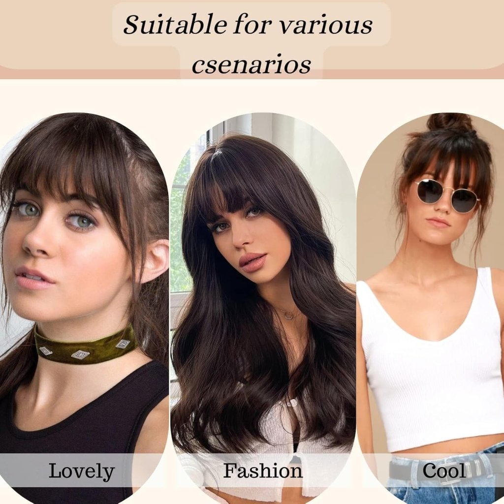 Hair Piece Clip in Bangs Human Hair 360° Cover Wipsy Bangs Hair Toppers for Women - Wigtrends