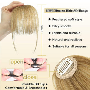Hair Piece Clip in Bangs Human Hair 360° Cover Wipsy Bangs Hair Toppers for Women - Wigtrends