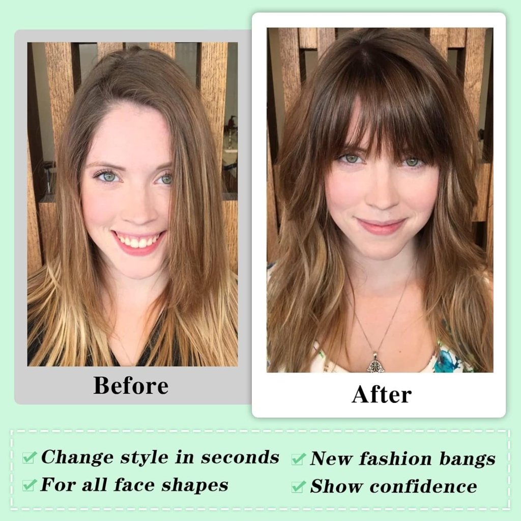 Hair Piece Clip in Bangs Human Hair 360° Cover Wipsy Bangs Hair Toppers for Women - Wigtrends