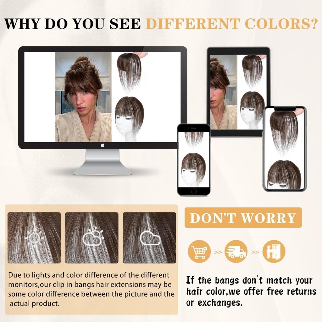 Hair Piece Clip in Bangs Human Hair 360° Cover Wipsy Bangs Hair Toppers for Women - Wigtrends