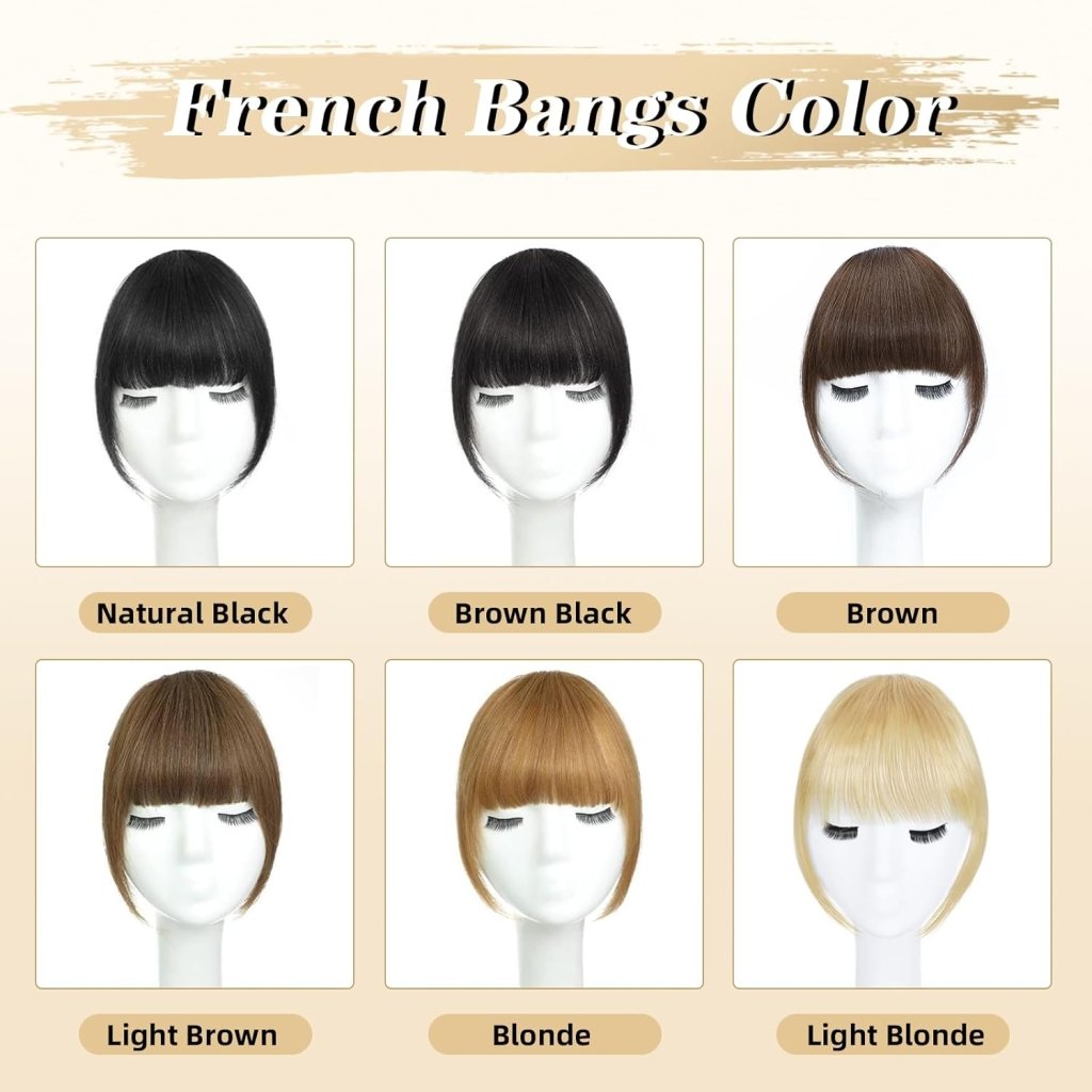 Hair Piece Clip in Bangs Human Hair 360° Cover Wipsy Bangs Hair Toppers for Women - Wigtrends