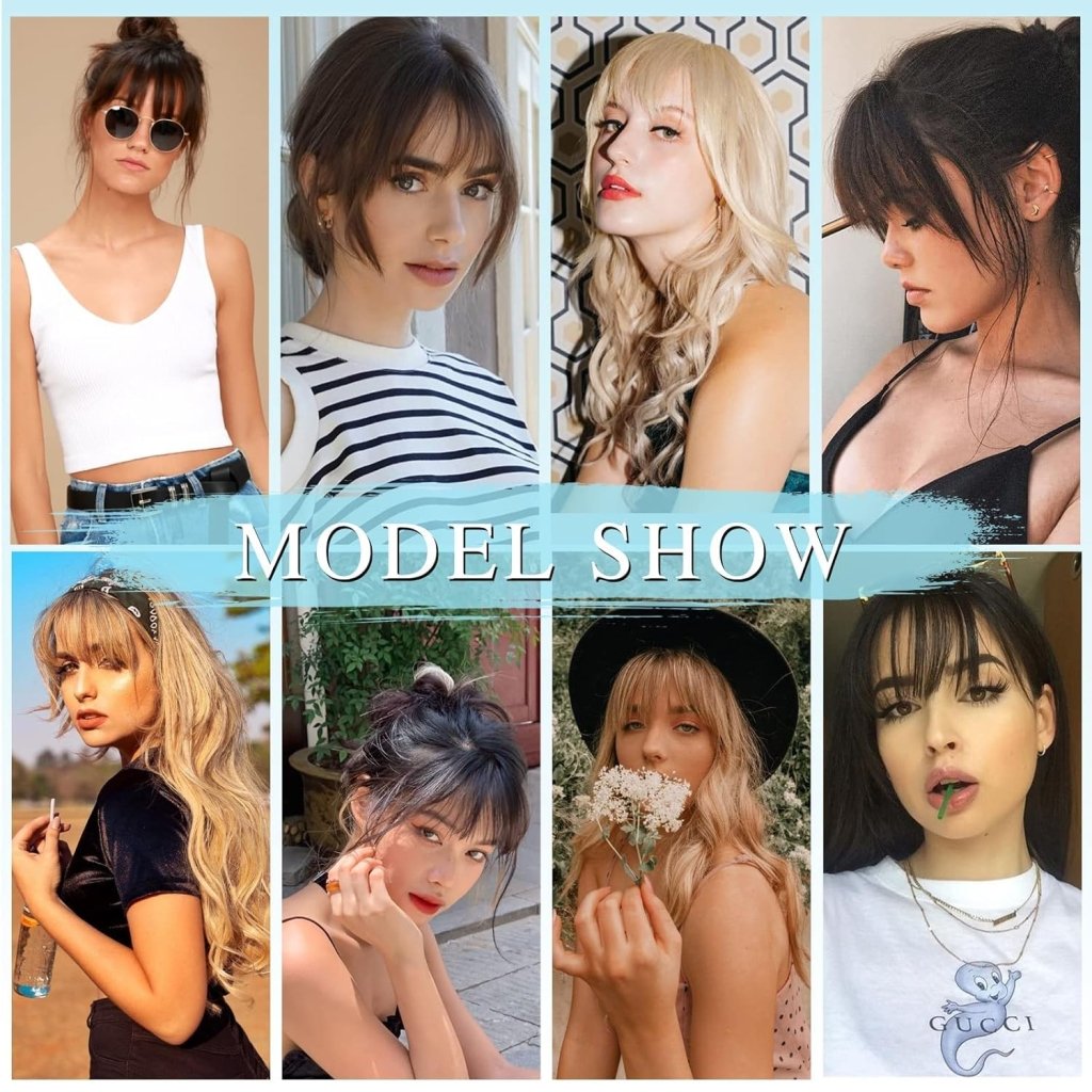Hair Piece Clip in Bangs Human Hair 360° Cover Wipsy Bangs Hair Toppers for Women - Wigtrends