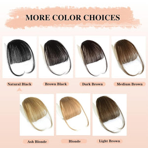Hair Piece Clip in Bangs Human Hair 360° Cover Wipsy Bangs Hair Toppers for Women - Wigtrends