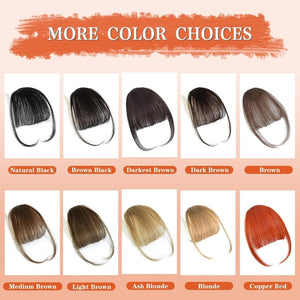 Hair Piece Clip in Bangs Human Hair 360° Cover Wipsy Bangs Hair Toppers for Women - Wigtrends