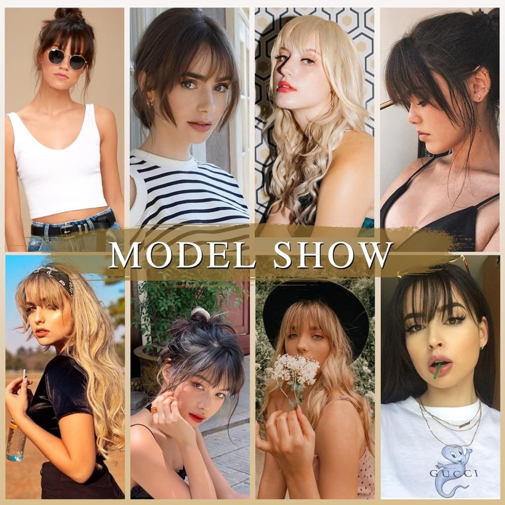 Hair Piece Clip in Bangs Human Hair 360° Cover Wipsy Bangs Hair Toppers for Women - Wigtrends