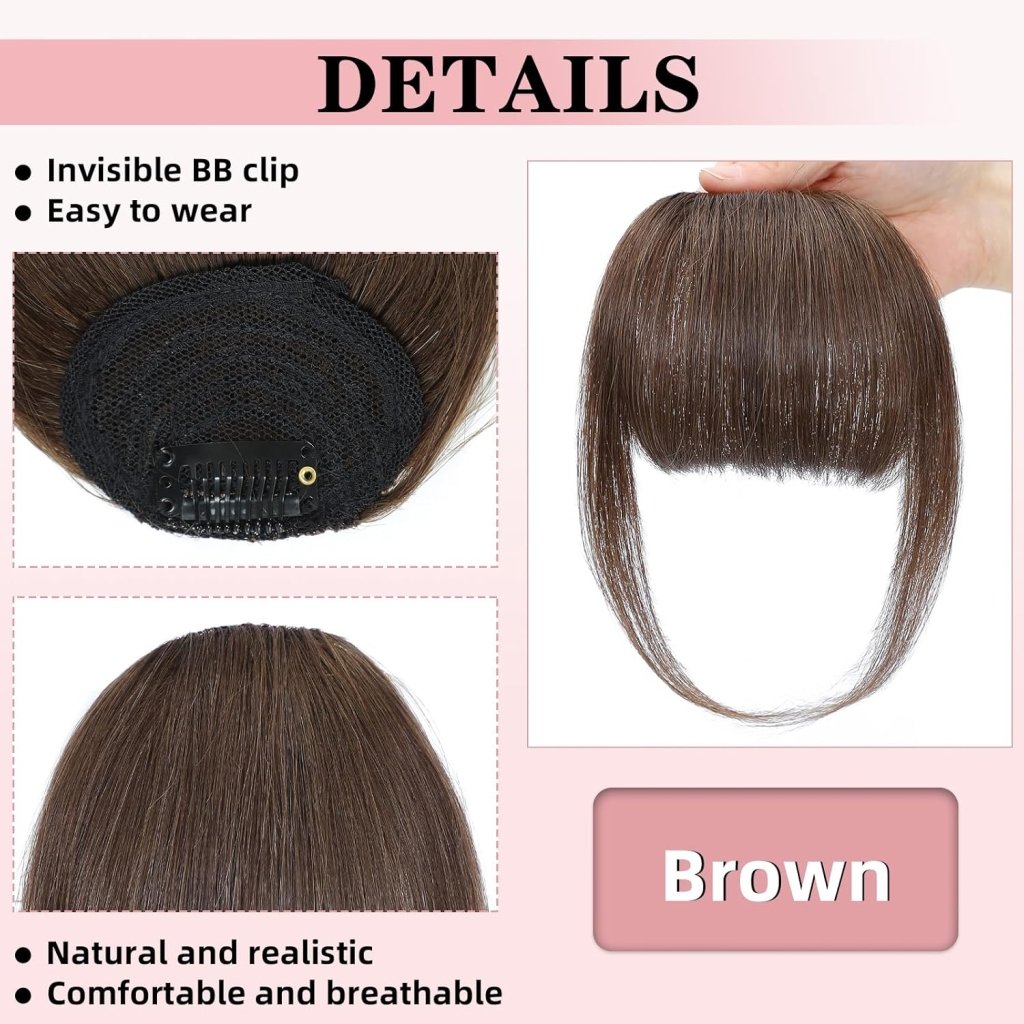 Hair Piece Clip in Bangs Human Hair 360° Cover Wipsy Bangs Hair Toppers for Women - Wigtrends