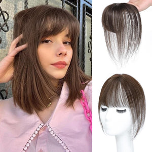 Hair Piece Clip in Bangs Human Hair 360° Cover Wipsy Bangs Hair Toppers for Women - Wigtrends