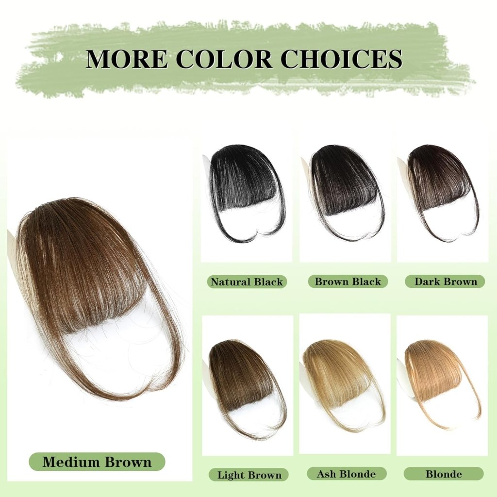 Hair Piece Clip in Bangs Human Hair 360° Cover Wipsy Bangs Hair Toppers for Women - Wigtrends