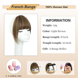 Hair Piece Clip in Bangs Human Hair 360° Cover Wipsy Bangs Hair Toppers for Women - Wigtrends