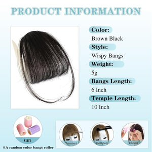Hair Piece Clip in Bangs Human Hair 360° Cover Wipsy Bangs Hair Toppers for Women - Wigtrends