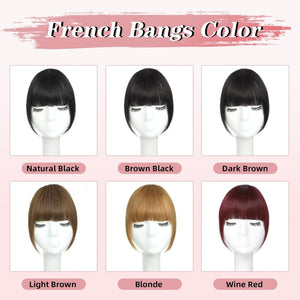 Hair Piece Clip in Bangs Human Hair 360° Cover Wipsy Bangs Hair Toppers for Women - Wigtrends