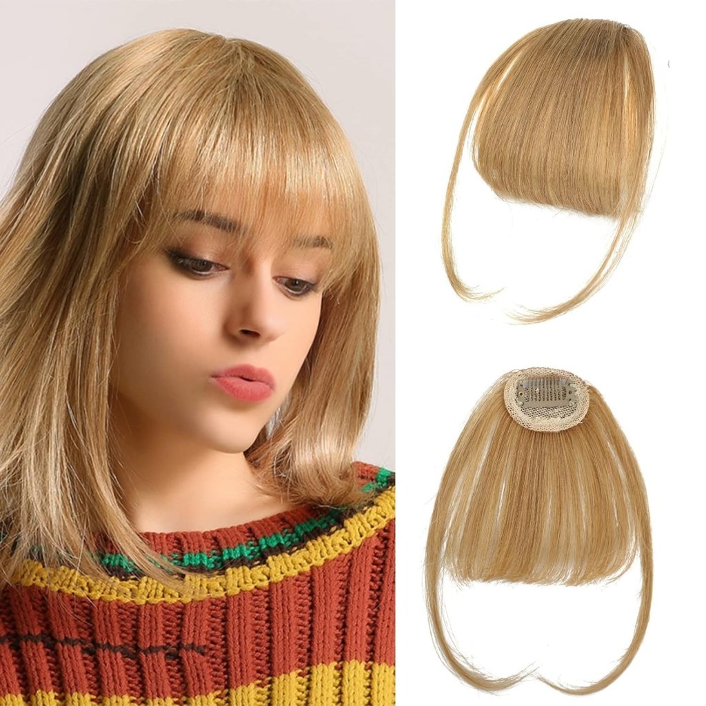 Hair Piece Clip in Bangs Human Hair 360° Cover Wipsy Bangs Hair Toppers for Women - Wigtrends