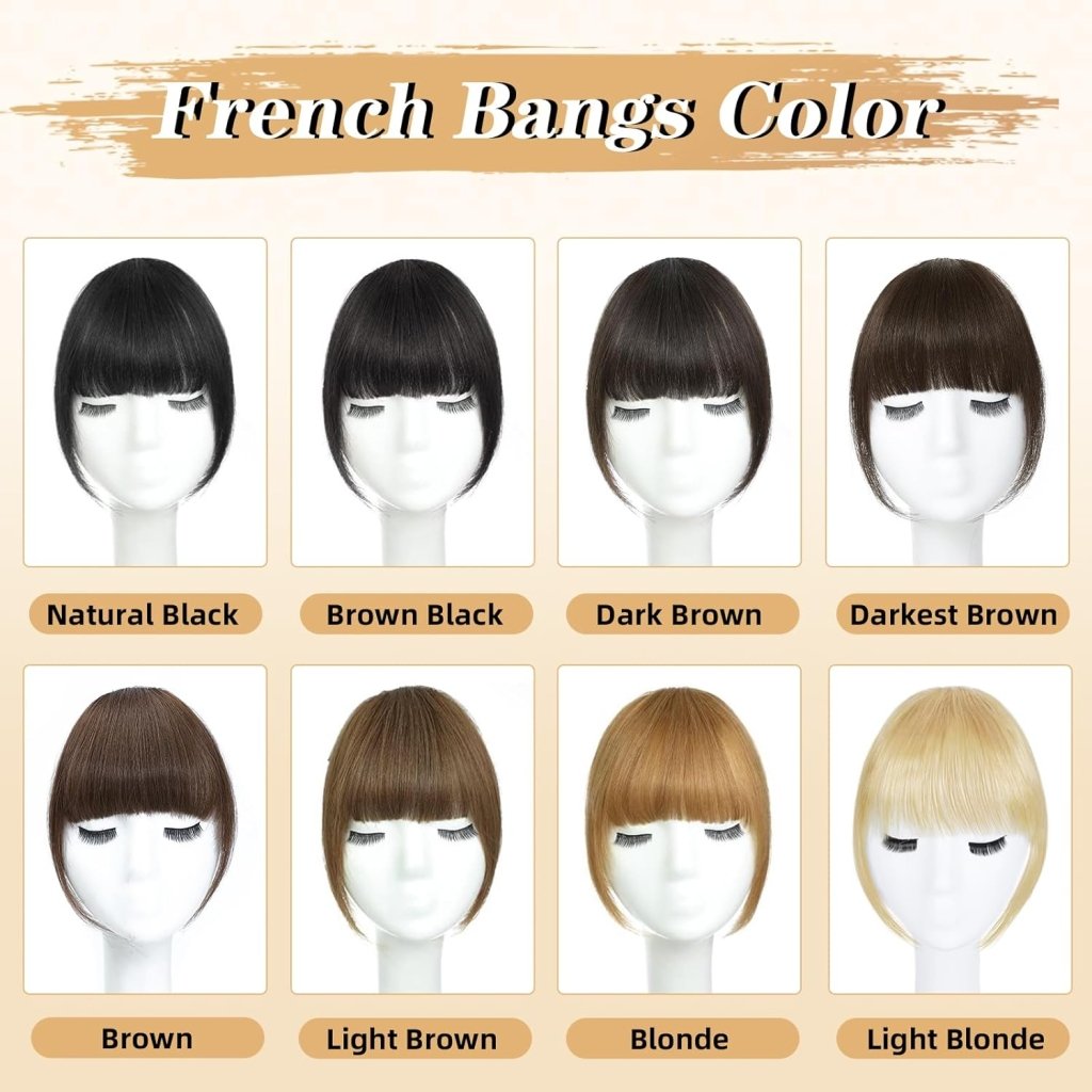 Hair Piece Clip in Bangs Human Hair 360° Cover Wipsy Bangs Hair Toppers for Women - Wigtrends