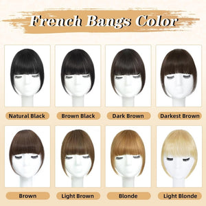 Hair Piece Clip in Bangs Human Hair 360° Cover Wipsy Bangs Hair Toppers for Women - Wigtrends