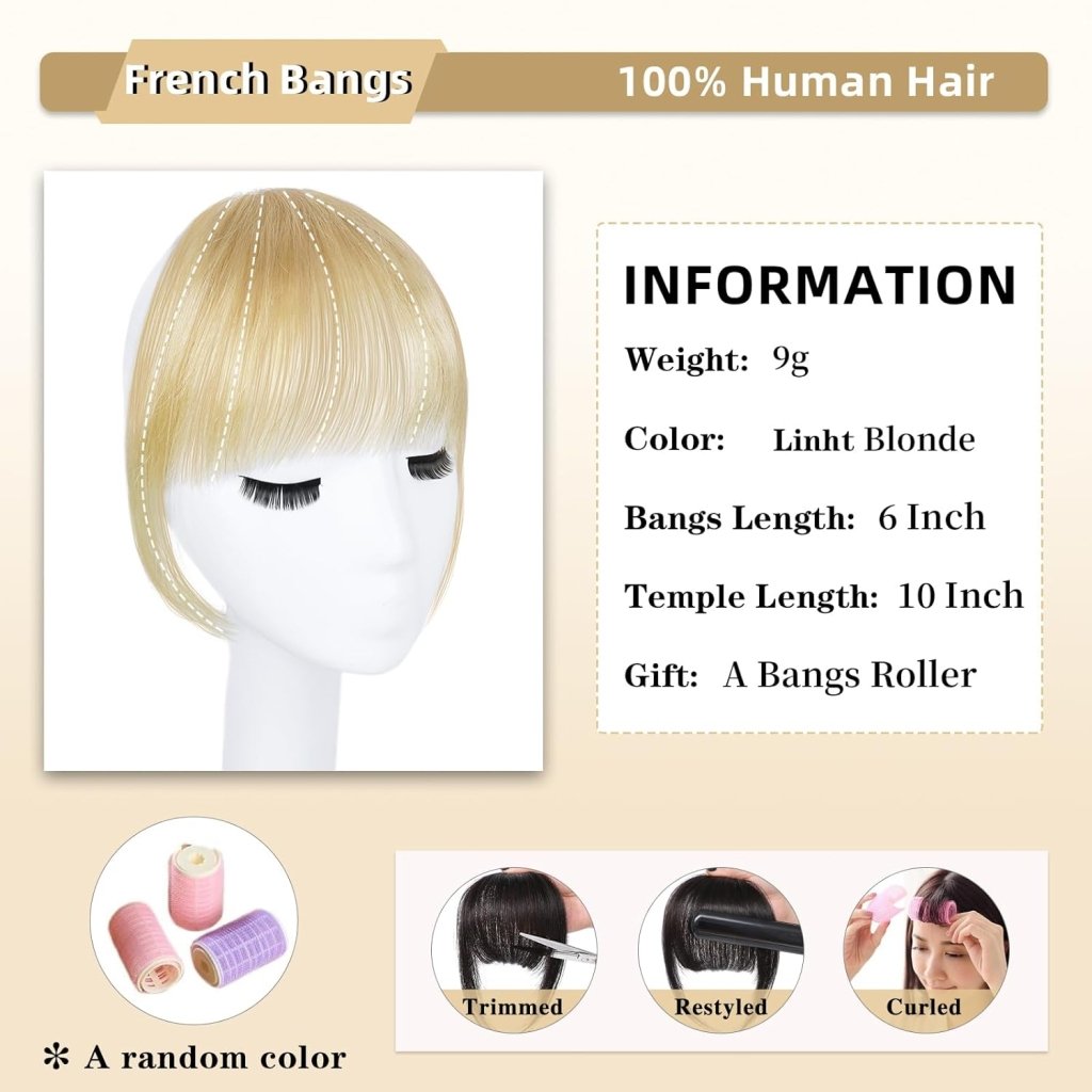 Hair Piece Clip in Bangs Human Hair 360° Cover Wipsy Bangs Hair Toppers for Women - Wigtrends