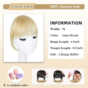Hair Piece Clip in Bangs Human Hair 360° Cover Wipsy Bangs Hair Toppers for Women - Wigtrends