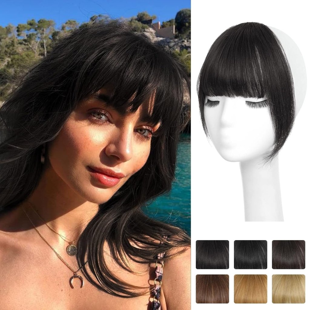 Hair Piece Clip in Bangs Human Hair 360° Cover Wipsy Bangs Hair Toppers for Women - Wigtrends