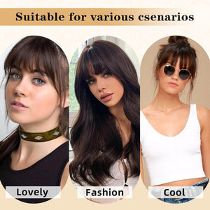 Hair Piece Clip in Bangs Human Hair 360° Cover Wipsy Bangs Hair Toppers for Women - Wigtrends