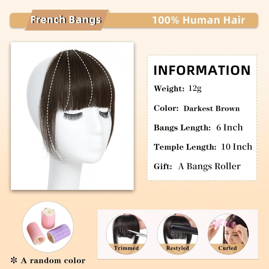 Hair Piece Clip in Bangs Human Hair 360° Cover Wipsy Bangs Hair Toppers for Women - Wigtrends