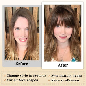 Hair Piece Clip in Bangs Human Hair 360° Cover Wipsy Bangs Hair Toppers for Women - Wigtrends