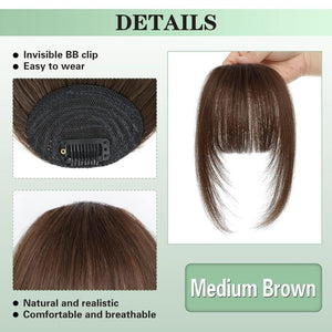 Hair Piece Clip in Bangs Human Hair 360° Cover Wipsy Bangs Hair Toppers for Women - Wigtrends