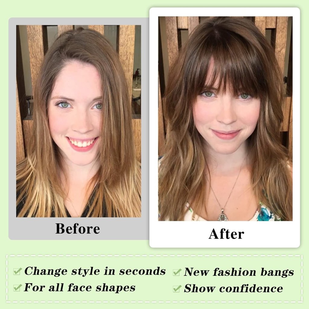 Hair Piece Clip in Bangs Human Hair 360° Cover Wipsy Bangs Hair Toppers for Women - Wigtrends