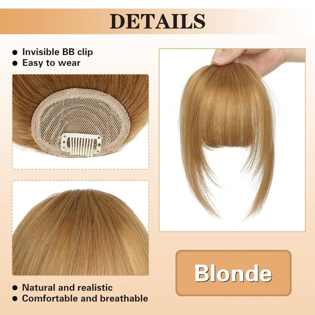 Hair Piece Clip in Bangs Human Hair 360° Cover Wipsy Bangs Hair Toppers for Women - Wigtrends
