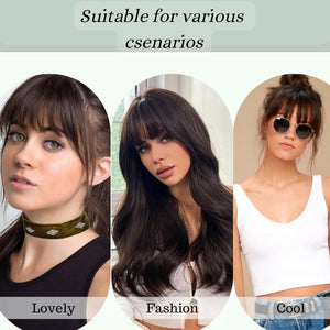 Hair Piece Clip in Bangs Human Hair 360° Cover Wipsy Bangs Hair Toppers for Women - Wigtrends