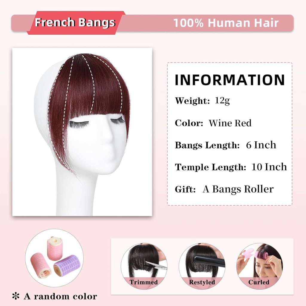 Hair Piece Clip in Bangs Human Hair 360° Cover Wipsy Bangs Hair Toppers for Women - Wigtrends