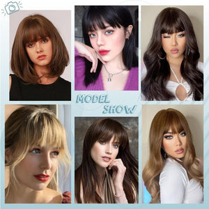 Hair Piece Clip in Bangs Human Hair 360° Cover Wipsy Bangs Hair Toppers for Women - Wigtrends