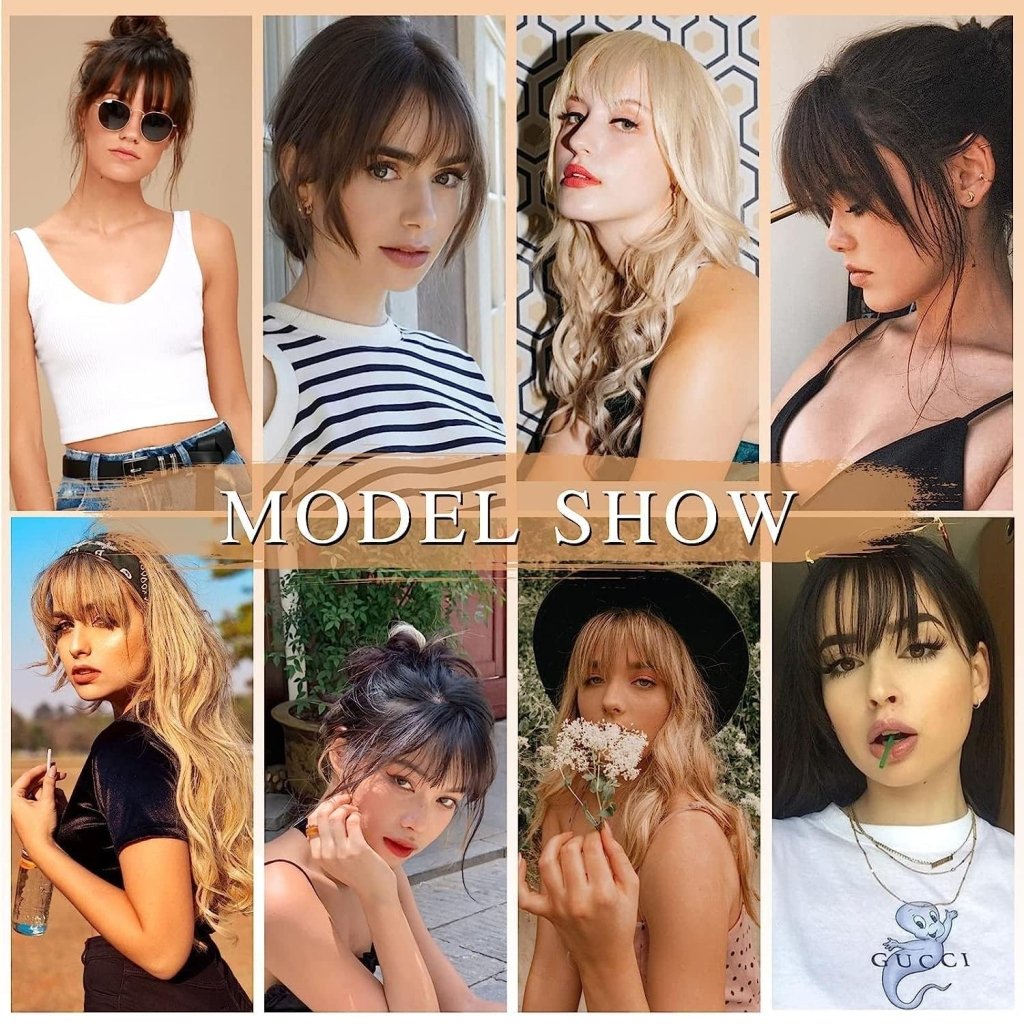 Hair Piece Clip in Bangs Human Hair 360° Cover Wipsy Bangs Hair Toppers for Women - Wigtrends