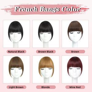 Hair Piece Clip in Bangs Human Hair 360° Cover Wipsy Bangs Hair Toppers for Women - Wigtrends