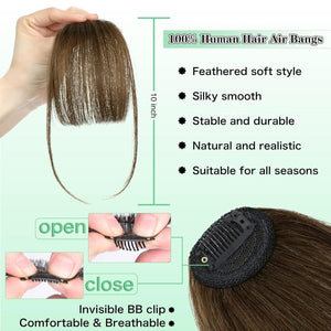 Hair Piece Clip in Bangs Human Hair 360° Cover Wipsy Bangs Hair Toppers for Women - Wigtrends