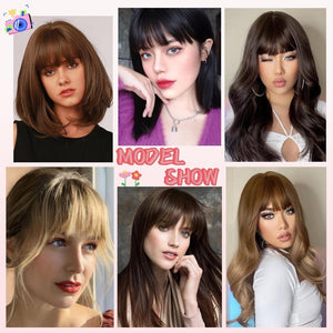 Hair Piece Clip in Bangs Human Hair 360° Cover Wipsy Bangs Hair Toppers for Women - Wigtrends