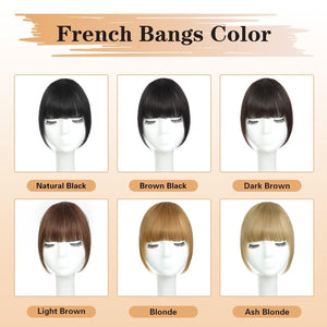 Hair Piece Clip in Bangs Human Hair 360° Cover Wipsy Bangs Hair Toppers for Women - Wigtrends