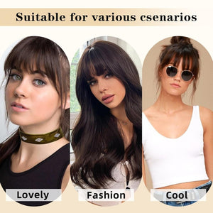 Hair Piece Clip in Bangs Human Hair 360° Cover Wipsy Bangs Hair Toppers for Women - Wigtrends