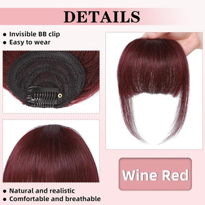 Hair Piece Clip in Bangs Human Hair 360° Cover Wipsy Bangs Hair Toppers for Women - Wigtrends