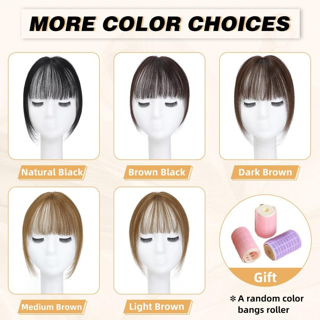Hair Piece Clip in Bangs Human Hair 360° Cover Wipsy Bangs Hair Toppers for Women - Wigtrends