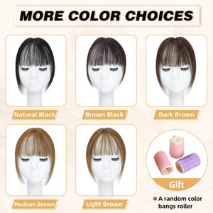 Hair Piece Clip in Bangs Human Hair 360° Cover Wipsy Bangs Hair Toppers for Women - Wigtrends